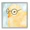 Stupell Industries Easter Chick Yellow Bird Black Glasses Animal Portrait Framed Giclee Art